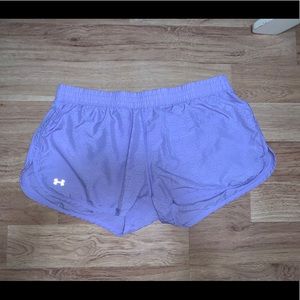 Lavendar Under Armor running shorts